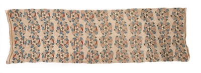 Lot 380 - Two Ottoman embroidered linen mirror covers,...