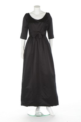 Lot 176 - A Christian Dior New York black satin evening...