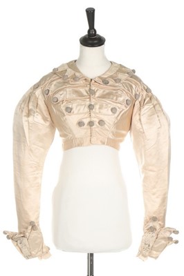 Lot 39 - An ivory satin spencer, circa 1815-20, adorned...