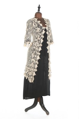 Lot 53 - An Irish crochet jacket, circa 1910, trimmed...