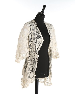 Lot 298 - An Irish crochet jacket, circa 1910,...