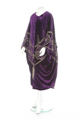 Lot 50 - A Hitchens of New York embroidered purple...
