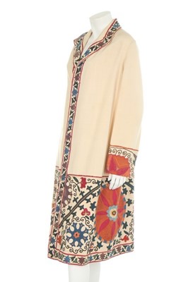 Lot 61 - An ivory silk summer coat made from a Central...