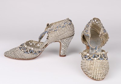 Lot 67 - A pair of dazzling rhinestone encrusted dance...