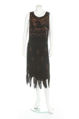 Lot 63 - A copy of a Vionnet beaded 'Aux Chevaux'...