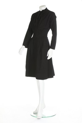 Lot 129 - A Claire McCardell by Townley black wool dress,...