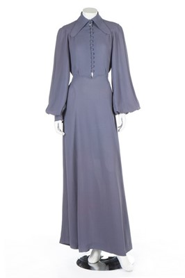 Lot 78 - An Ossie Clark for Radley periwinkle blue moss...