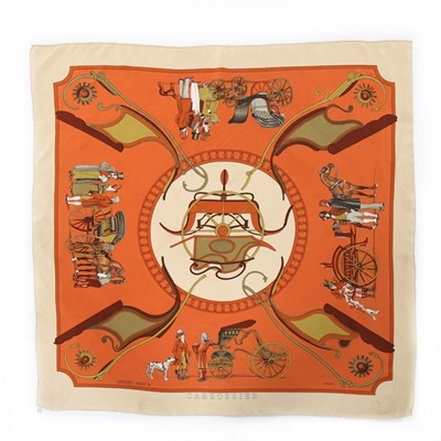 Lot 96 - Five Hermès scarves, 1960s, including...