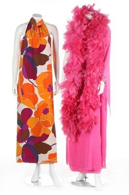 Lot 203 - A Pierre Cardin Editions printed gown and a...