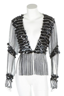 Lot 251 - A Loris Azzaro silver crochet and...