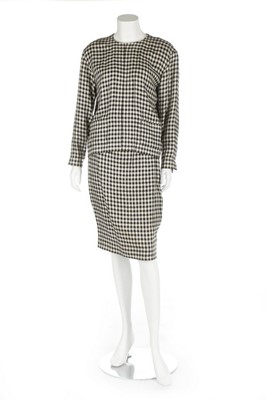 Lot 261 - A Chanel Boutique checked summer suit, 1980s,...