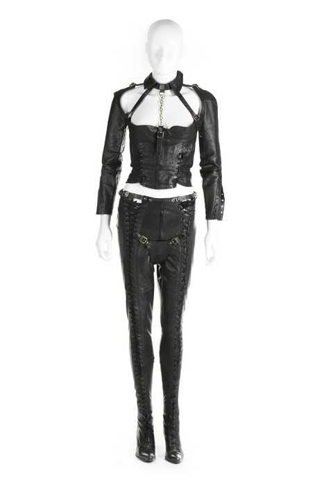 Lot 272 - An unusual black leather Dominatrix outfit,...