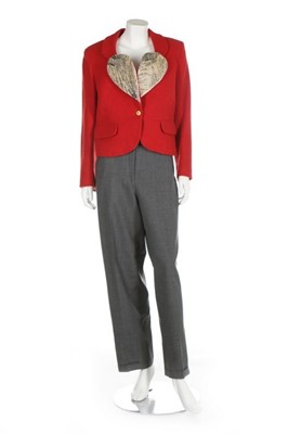 Lot 282 - A Vivienne Westwood red tweed jacket with...