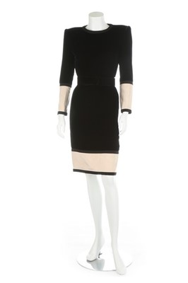 Lot 65 - Two Valentino black velvet cocktail dresses,...