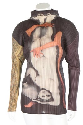 Lot 231 - An Issey Miyake pleated tunic with image by...