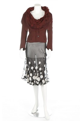 Lot 240 - A Comme des Garçons brown wool crepe and...