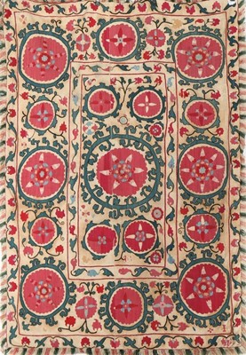 Lot 339 - An embroidered suzani, Bokharan, early 20th...