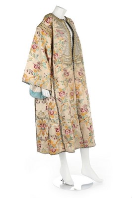 Lot 344 - A brocaded satin robe, Moroccan or Tunisian,...