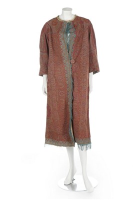 Lot 334 - A coat made from a finely embroidered 1860s...