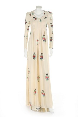 Lot 11 - An Ossie Clark/Celia Birtwell printed moss...