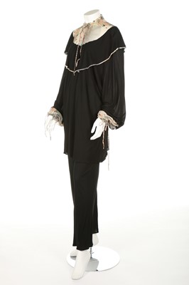 Lot 16 - An Ossie Clark/Celia Birtwell black Hurelle...