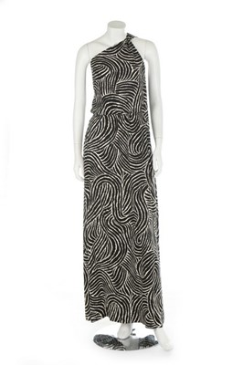 Lot 21 - An Yves Saint Laurent zebra printed silk...