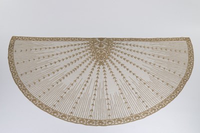 Lot 326 - A gold needlerun lace cape, 1920s, together...
