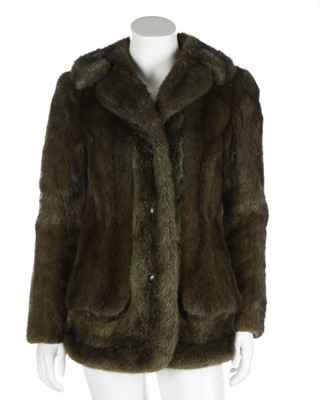 Lot 59 - A Christian Dior Paris dyed green mink jacket,...