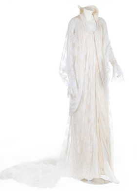 Lot 66 - A Bill Gibb wedding ensemble, 1979, labelled,...