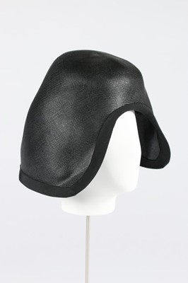 Lot 116 - A rare Pierre Cardin futuristic black straw...