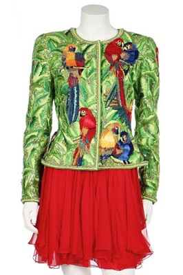Lot 184 - An Oscar de la Renta opulently-embellished...