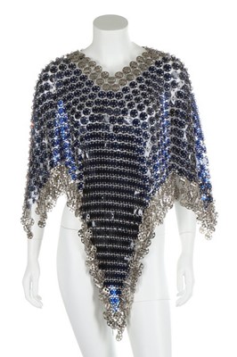 Lot 133 - A Paco Rabanne rhodoid and metal poncho, circa...