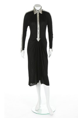 Lot 154 - A Chloé black jersey evening dress, 1983,...