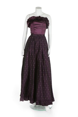 Lot 163 - An Yves Saint Laurent purple taffeta and...