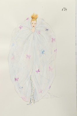 Lot 236 - An Alexander McQueen fashion sketch for his...