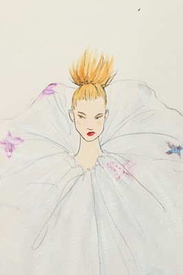 Lot 236 - An Alexander McQueen fashion sketch for his...