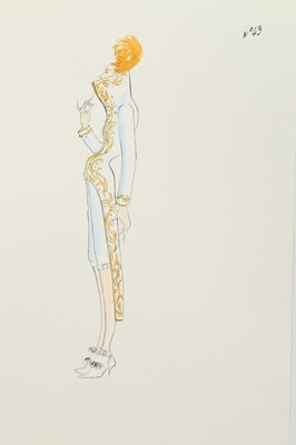 Lot 243 - An Alexander McQueen fashion sketch for his...