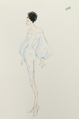 Lot 238 - Three Alexander McQueen fashion sketches for...