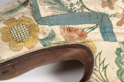 Lot 15 - A fine pair of embroidered leather lady's...