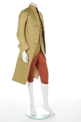 Lot 21 - A man's cannelsilk ensemble, circa 1780-90,...