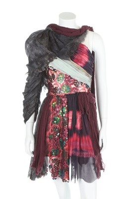 Lot 223 - A Rodarte scorched fabric patchwork dress,...