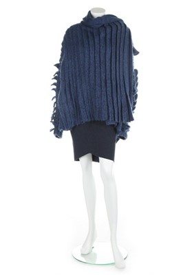 Lot 220 - An Issey Miyake knitted wool wrap-around top,...