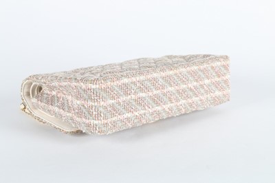 Lot 9 - A Chanel tweed double flap bag, 2003, stamped...