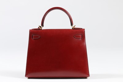 Lot 7 - An Hermès ox-blood box leather Kelly bag, 2001,...