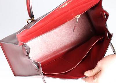 Lot 7 - An Hermès ox-blood box leather Kelly bag, 2001,...