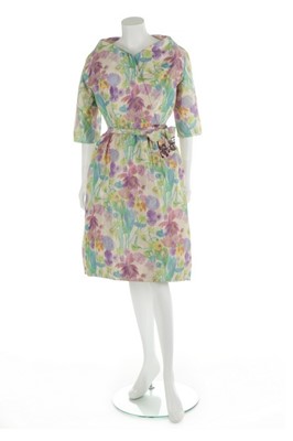 Lot 108 - A  Lanvin Castillo couture silk dress and...