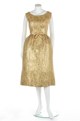 Lot 101 - A Balenciaga couture cloth of gold cocktail...
