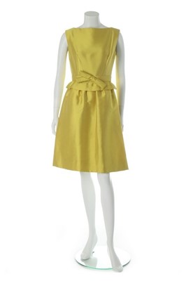 Lot 93 - A Christian Dior brilliant yellow gazar...