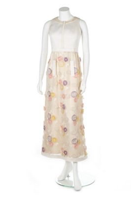 Lot 115 - A Courrèges couture cotton jersey and flowered...