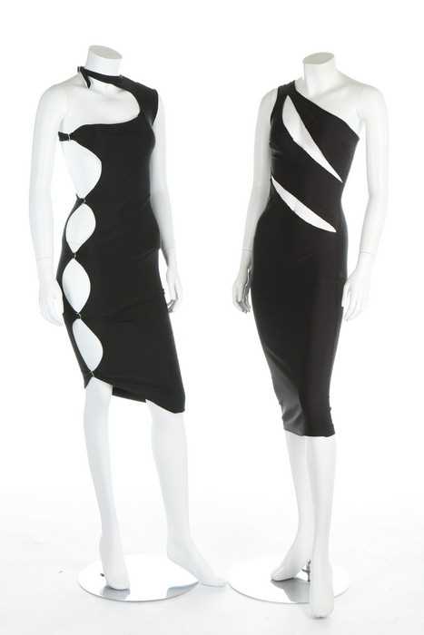 Lot 190 - Three Swanky Modes stretch lycra disco/club...